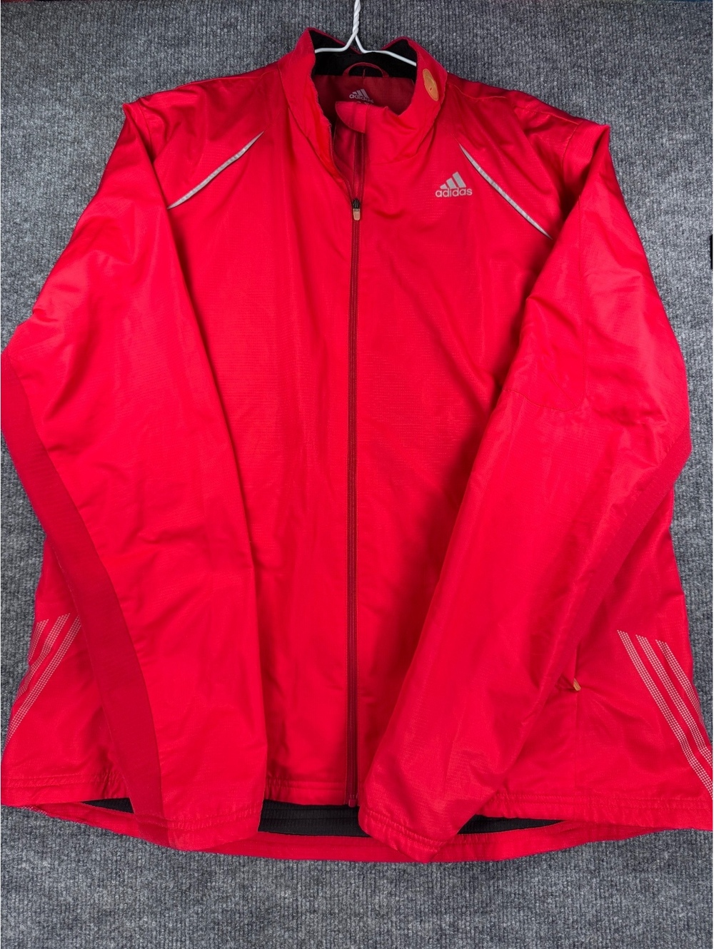 Vintage Adidas Climaproof Red Gorpcore Windbreaker Running Y2K Jacket XL
